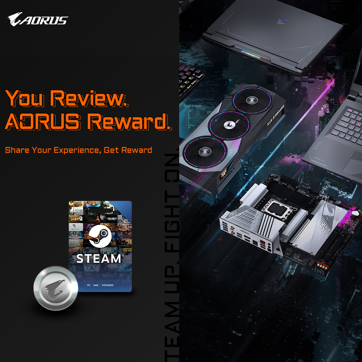 리뷰쓰고 AORUS 리워드 받자! GIGABYTE AORUS멤버십 캠페인 시작!